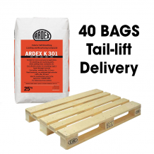 Ardex K301 External Self-Levelling Compound 25kg Grey Full Pallet (40 Bags Tail Lift)